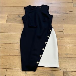 Tommy Hilfiger Asymmetrical Black and White Dress, 8